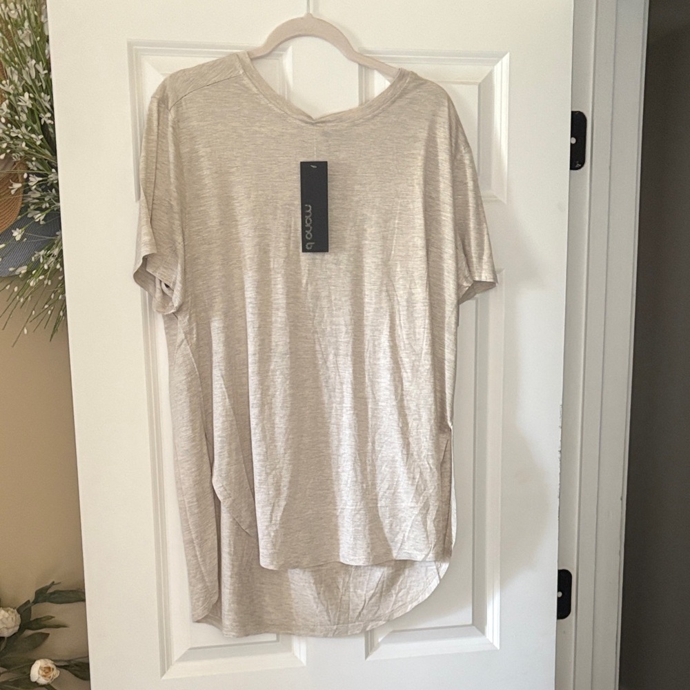 Mono B Light Beige Short Sleeve Tee 2XL